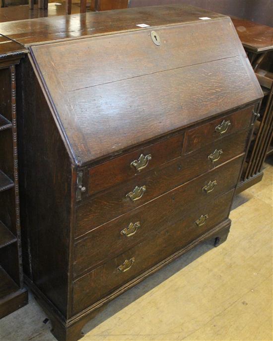 Georgian oak bureau(-)